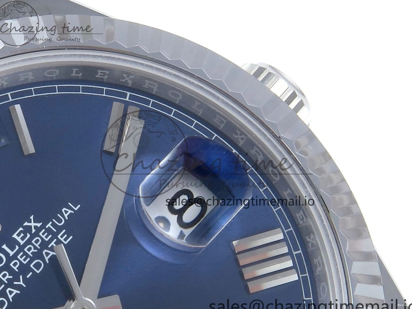 MiroTime 0219 Youthful Day Date 40 SS 228239 Noob 1:1 Best Edition Blue Roman Dial on President Bracelet A2836 (Gain Weight) 812